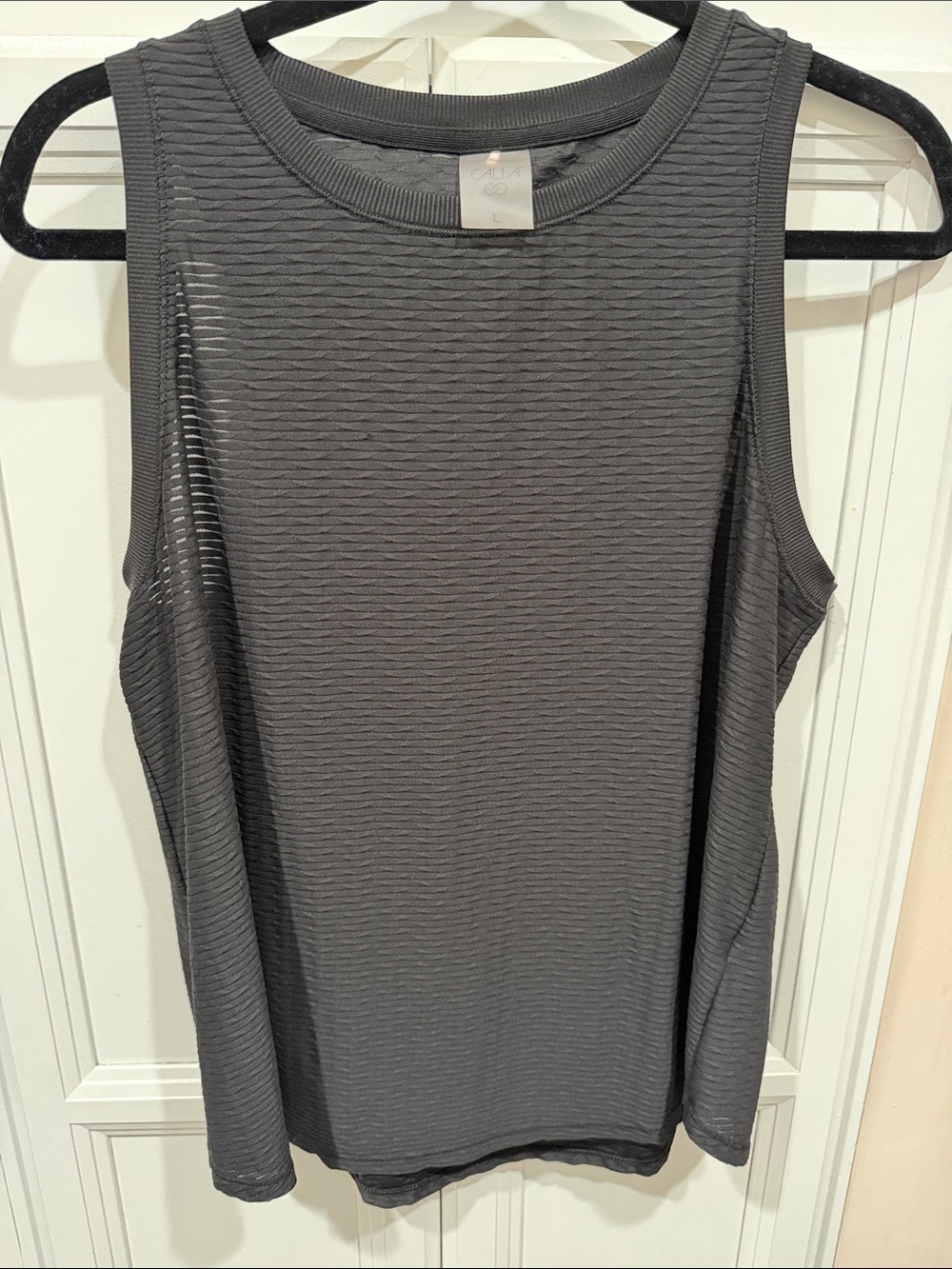 Women's black Ribbed Sleeveless Tank Top